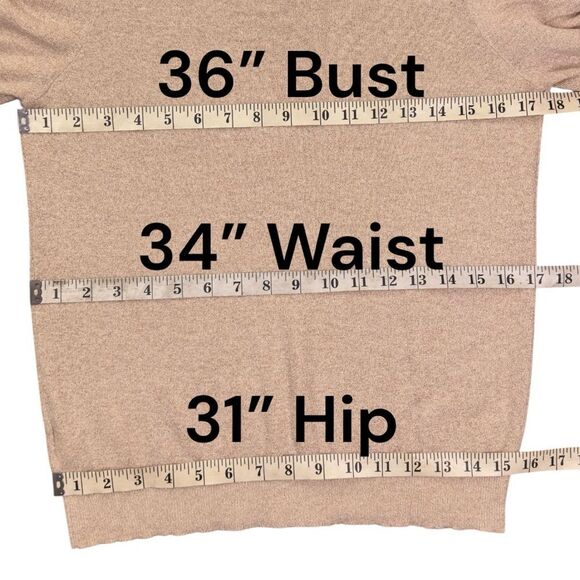 Express Metallic Gold Ruched Sleeve Blouse Sz M - Picture 9 of 10